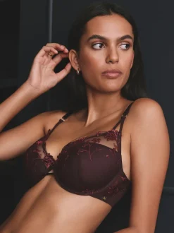 Rouge baie - Soutien-gorge brodé haut de gamme