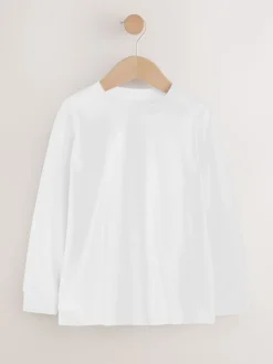 Rouge Berry/Gris/Blanc/Bleu - Lot de 4 T-shirts à manches longues et confortables (3-16ans)