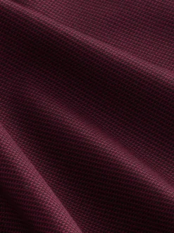 Rouge bordeaux - Ajustement régulier - Signature 100% coton avec chemise élégante texturée