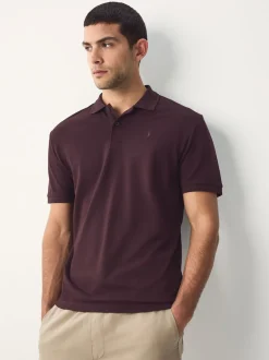 Rouge bordeaux - Ajustement régulier - Polo Manches courtes Pique