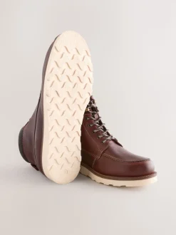 Rouge bordeaux - Bottes compensées à tablier haut