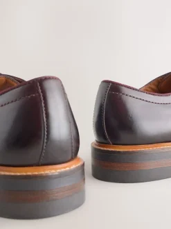 Rouge bordeaux - Chaussures Heritage Derby en cuir