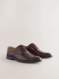 Rouge bordeaux - Chaussures Oxford Toecap