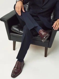 Rouge bordeaux - Chaussures Oxford Toecap