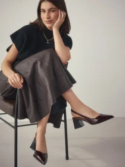 Rouge bordeaux - Chaussures à talons Forever Comfort® à bout pointu et à bride arrière