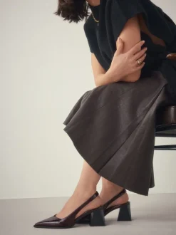 Rouge bordeaux - Chaussures à talons Forever Comfort® à bout pointu et à bride arrière