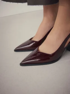 Rouge bordeaux - Chaussures à talons Forever Comfort® à bout pointu et à bride arrière