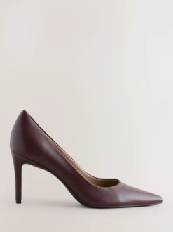 Rouge bordeaux - Chaussures de milieu de terrain en cuir