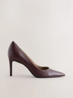 Rouge bordeaux - Chaussures de milieu de terrain en cuir