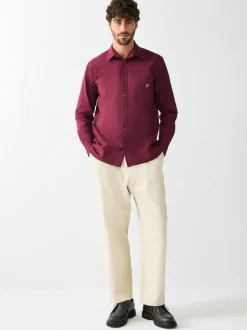 Rouge bordeaux - Chemise Oxford Guinness à manches longues