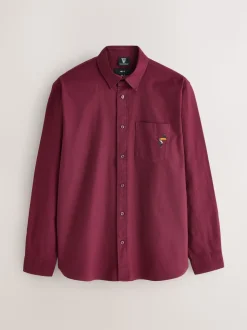 Rouge bordeaux - Chemise Oxford Guinness à manches longues