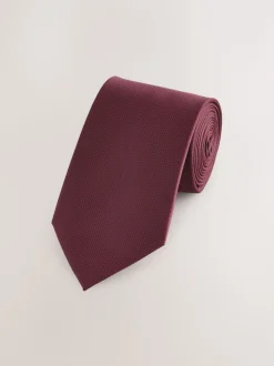 Rouge bordeaux - Coupe standard - Cravate texturée