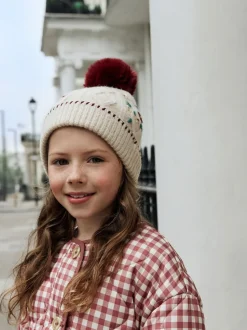 Rouge bordeaux - Ensemble bonnet et snoods (1-16ans) (1-16ans)