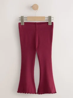 Rouge bordeaux - Leggings évasés à côtes (3mths-7yrs)