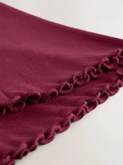 Rouge bordeaux - Leggings évasés à côtes (3mths-7yrs)