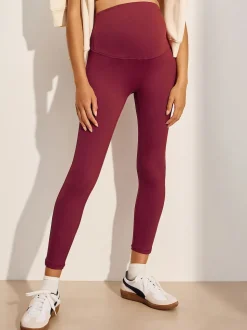 Rouge bordeaux - Leggings de sport de maternité