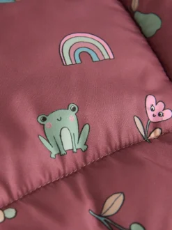 Rouge bordeaux - Manteau Résistant à la douche doublé de fausse fourrure (3mois-7ans)