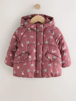Rouge bordeaux - Manteau Résistant à la douche doublé de fausse fourrure (3mois-7ans)
