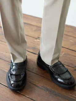 Rouge bordeaux - Mocassins à franges Penny