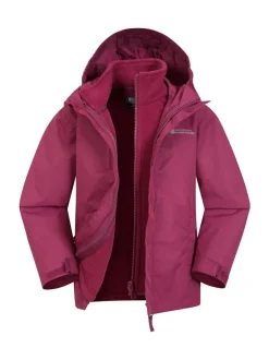 Rouge bordeaux - Mountain Warehouse a fait une chute de 3-en-1 Veste imperméable