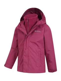 Rouge bordeaux - Mountain Warehouse a fait une chute de 3-en-1 Veste imperméable