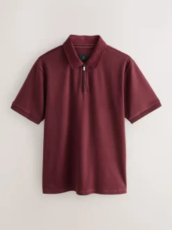 Rouge bordeaux - Polo à col intelligent Manches courtes