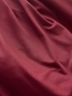 Rouge bordeaux - Robe longue de demoiselle d’honneur multicolore en jersey pour invitée de mariage