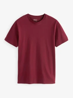 Rouge bordeaux - Slim Fit (Slim Fit) - T-shirt Essential Col rond en coton