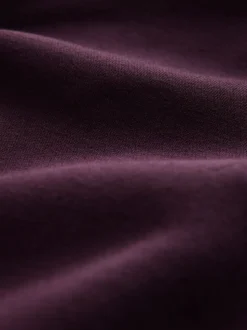 Rouge bordeaux - Sweat à capuche zippé en jersey épais riche en coton