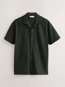 Rouge bordeaux/bleu marine/vert olive - Lot 3 chemises manches courtes en piqué