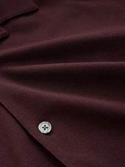 Rouge bordeaux/bleu marine/vert olive - Lot 3 chemises manches courtes en piqué