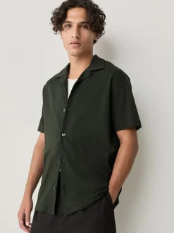 Rouge bordeaux/bleu marine/vert olive - Lot 3 chemises manches courtes en piqué