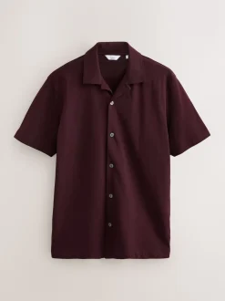 Rouge bordeaux/bleu marine/vert olive - Lot 3 chemises manches courtes en piqué