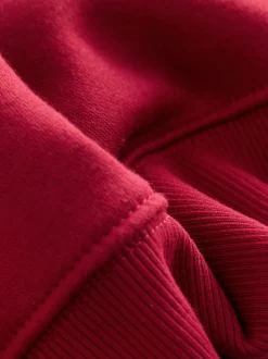 Rouge cerise - Sweat-shirt épais décontracté à col rond