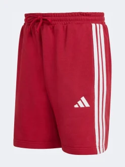 Rouge foncé - adidas Essentiel 3-Court en éponge Rayure