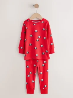 Rouge foncé/bleu motif véhicule d'urgence - Lot de 3 pyjamas Snuggle courts (9mois-10ans)