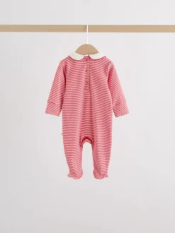 Rouge motif ours - Combinaisons de nuit pour bébé 3 Pack (0-2ans)