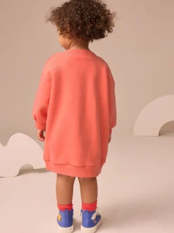 Rouge motif personnage - Robe en molleton décontractée (3mois à7ans)