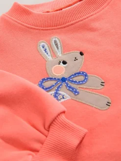 Rouge motif personnage - Robe en molleton décontractée (3mois à7ans)