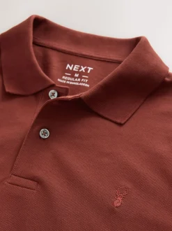 Rouge rouille - Ajustement régulier - Polo Manches courtes Pique