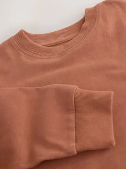 Rouge rouille - T-shirt confortable à manches longues (3-16 ans)