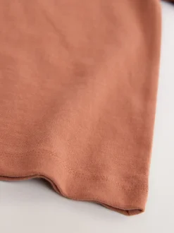 Rouge rouille - T-shirt confortable à manches longues (3-16 ans)