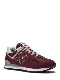 Rouge/Blanc - New Balance Mens 574 Trainers