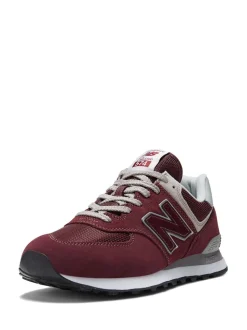 Rouge/Blanc - New Balance Mens 574 Trainers