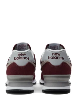 Rouge/Blanc - New Balance Mens 574 Trainers