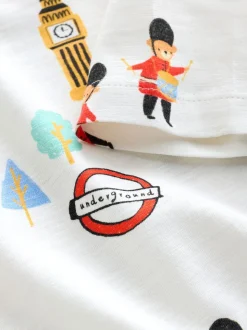 Rouge/bleu Londres - T-shirts imprimés graphiques à manches courtes Lot de 3 (3mois7ans)
