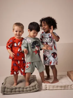 Rouge/Bleu Spidey - Pyjama court 3 Pack (12mois-10ans)