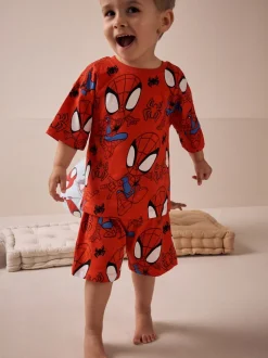 Rouge/Bleu Spidey - Pyjama court 3 Pack (12mois-10ans)