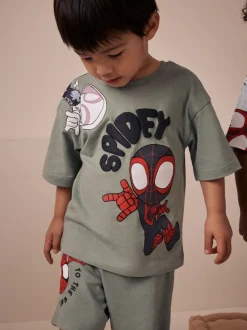 Rouge/Bleu Spidey - Pyjama court 3 Pack (12mois-10ans)