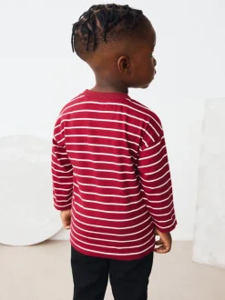 Rouge/Ecru - T-shirt Paddington à manches longues (12mois-8ans)